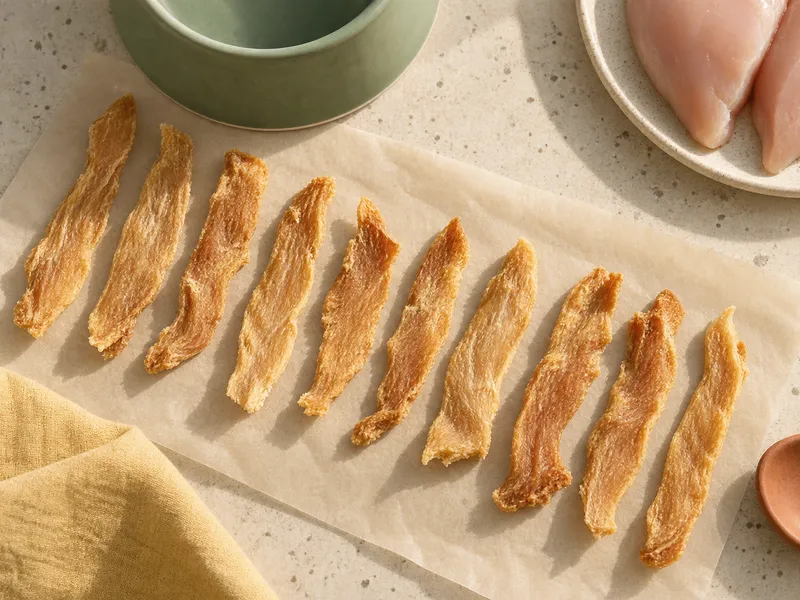 Chicken Jerky Strips, homemade dog treats